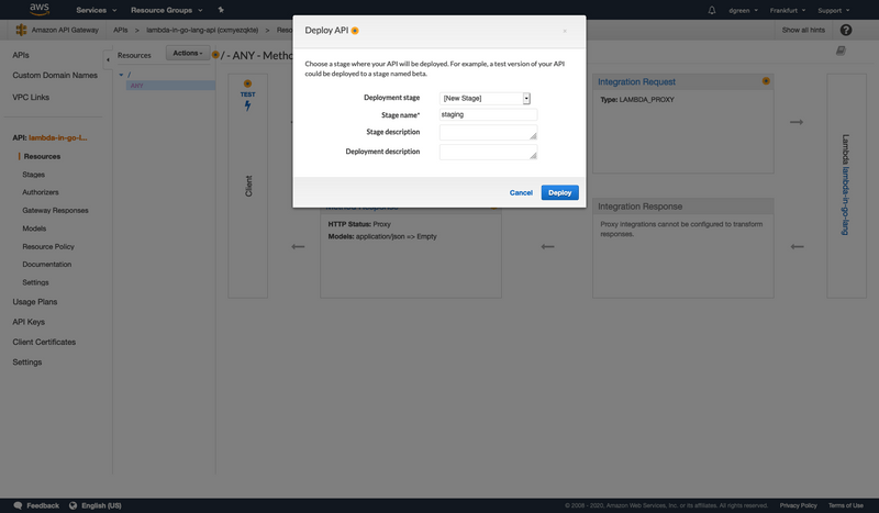 deploy aws lambda