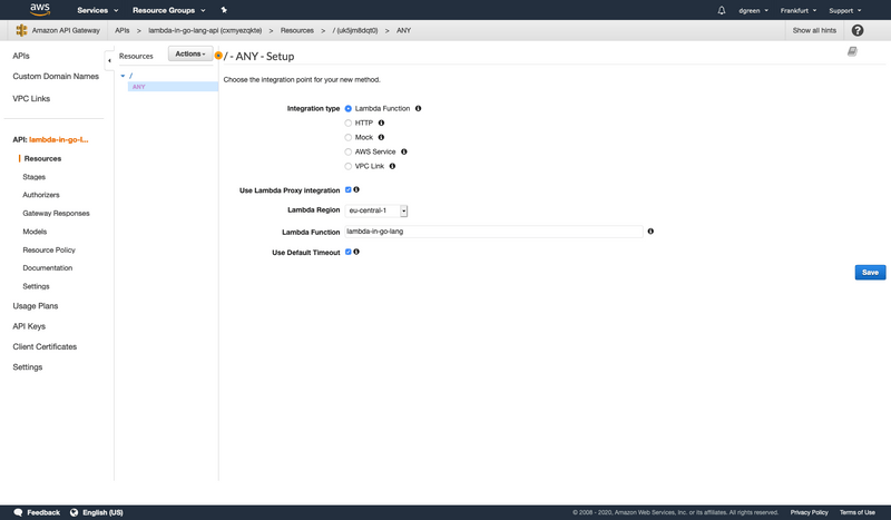 setup lambda function