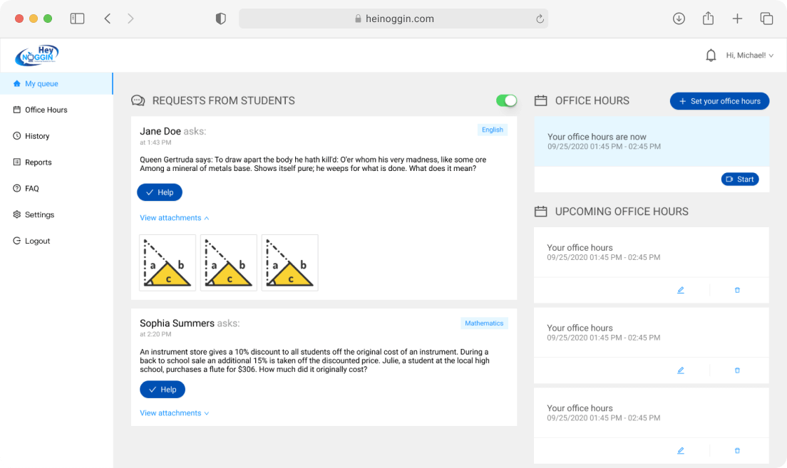 eLearning Online Tutoring Platform for K–12 schools